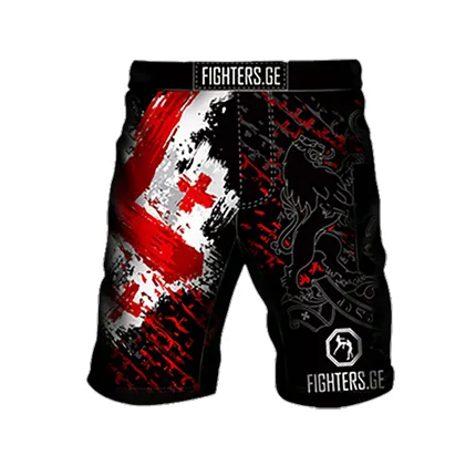 GEORGIAN FLAG MMA SHORTS - WHITE